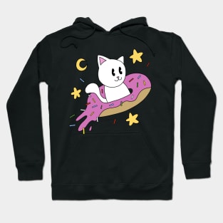 Cat Donut Spaceship Hoodie